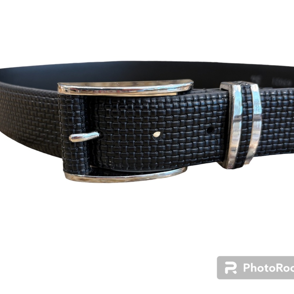 REMO TULLIANI MENS TEXTURED BELT WITH WRAPPED BUCKLE